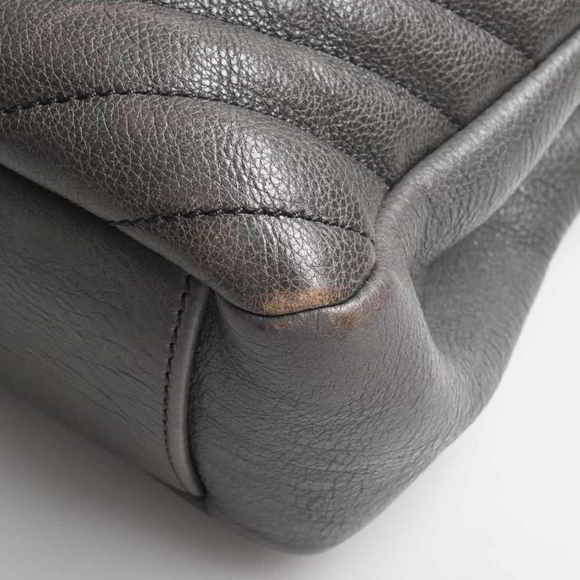 Saint Laurent Leather College 2way Chain Shoulder Bag Gray - Picture 3 of 9